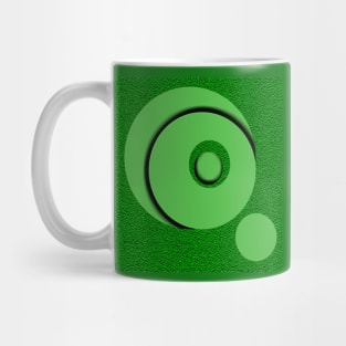 Green world with circles that frame life Mug